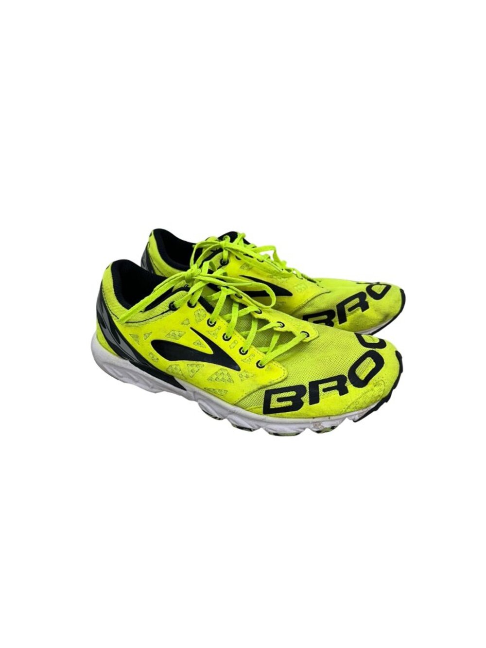 Brooks Neon Yellow and Black Running Sneakers